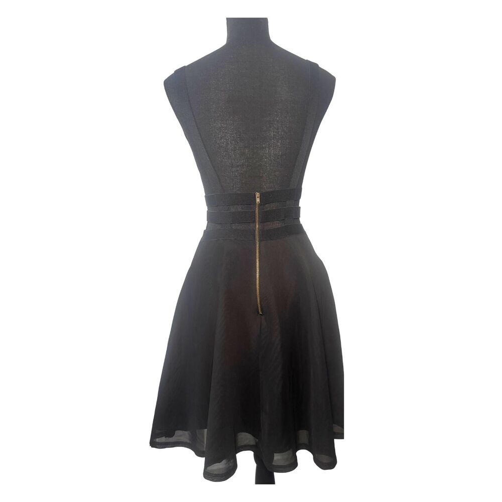 Black Hot Topic XS S M Mini Cage Mesh Witchy Alt Goth Emo Scene Suspender Skirt - Picture 2 of 5